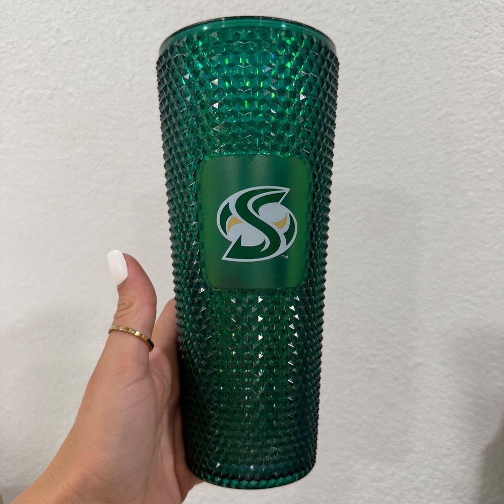 Starbucks Sacramento State Studded Tumbler 24oz Venti Emerald Green No Lid